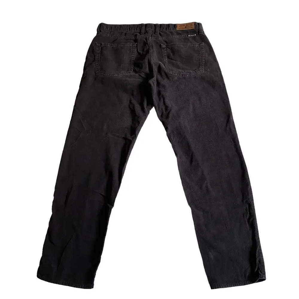 Lucky Brand 361 Vintage Straight Dark Gray Corduroys Cords Sz 34x30